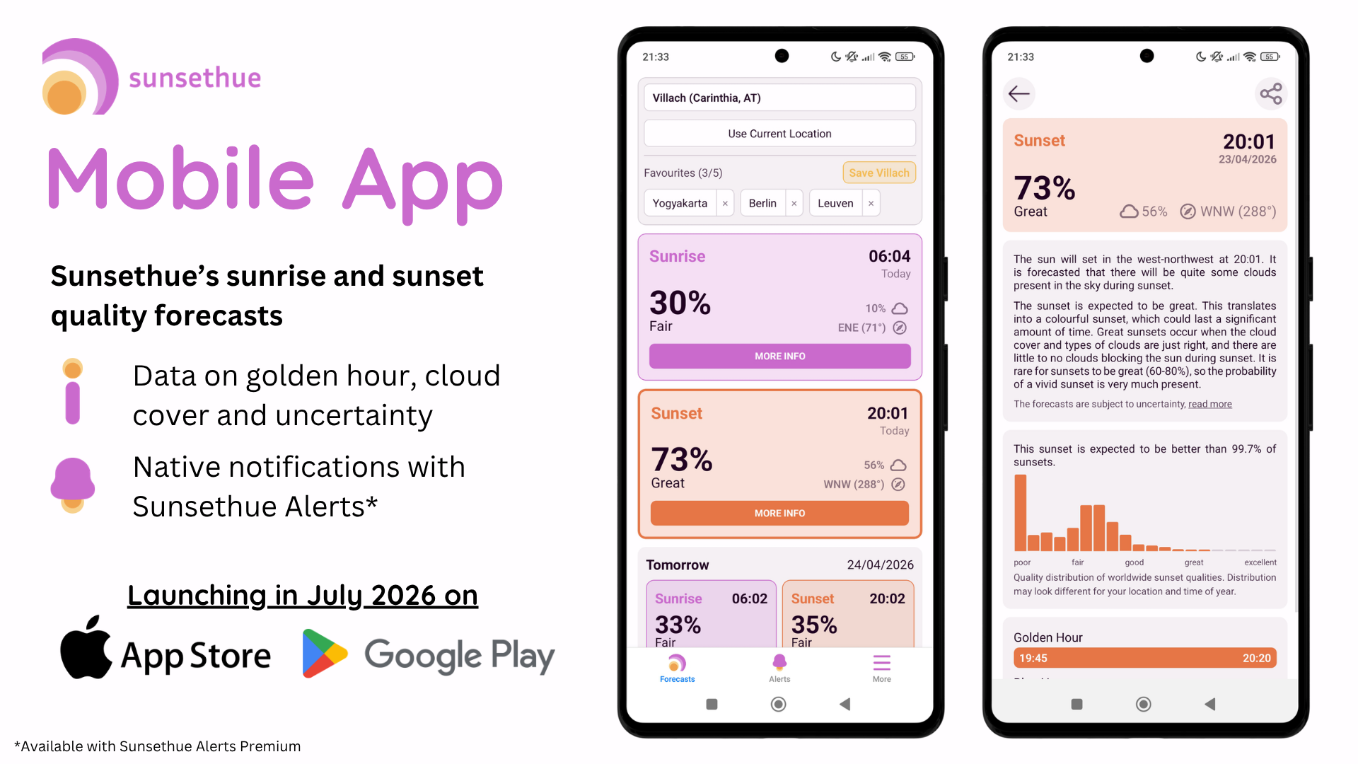 Sunsethue mobile app preview